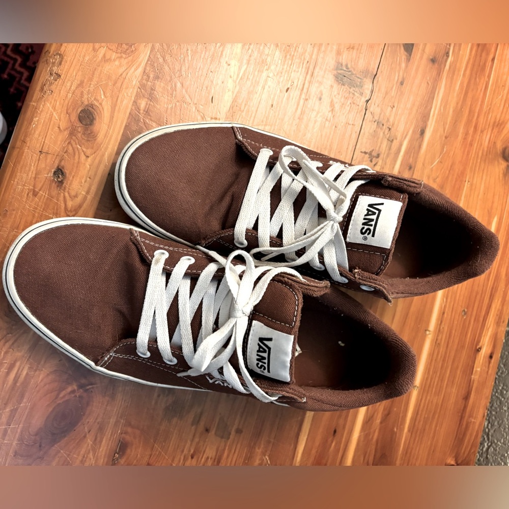 Vans Brown and White Sneakers